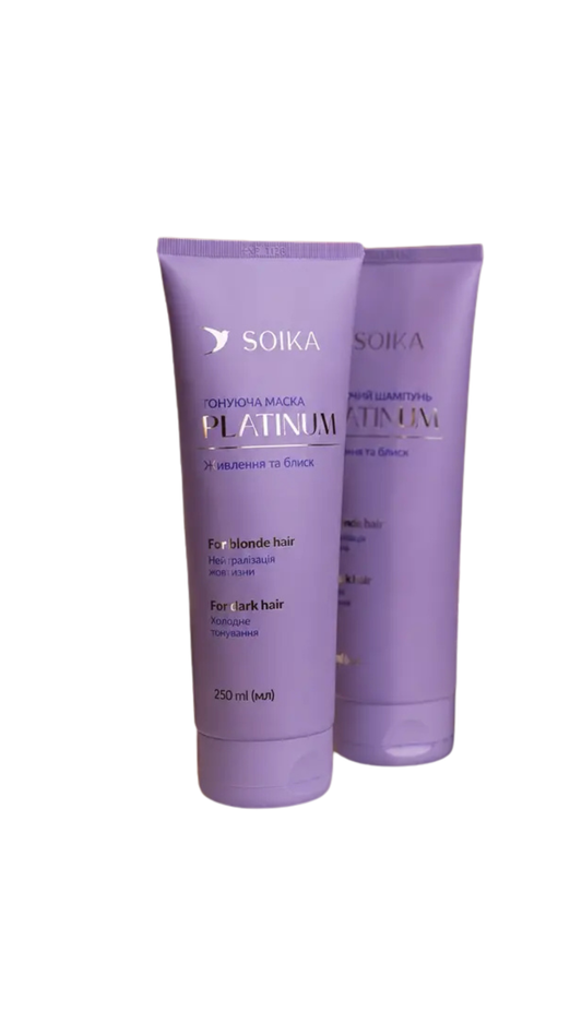Шампунь тонуючий «живлення та блиск» Platinum 250ml, Soika