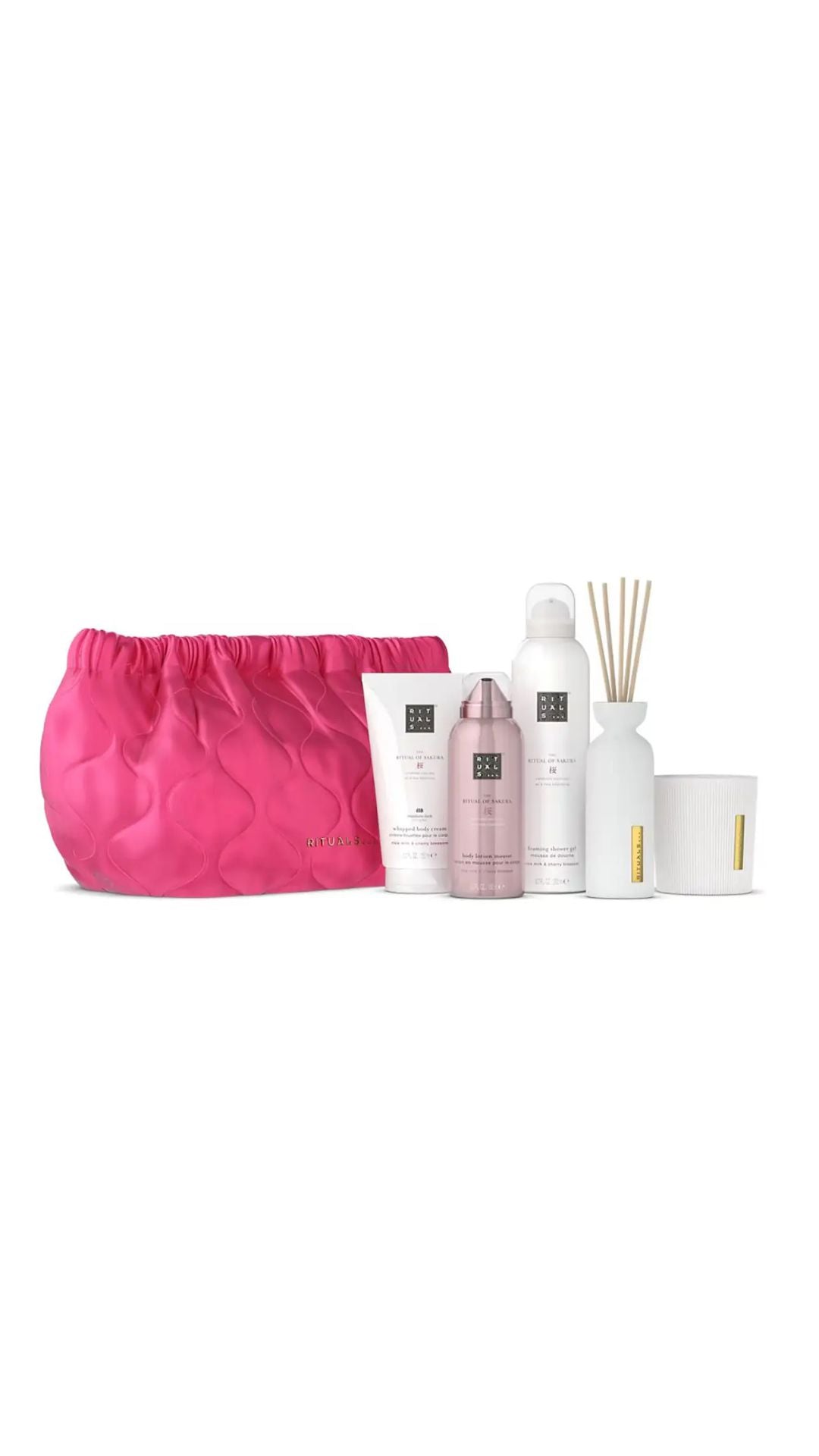 Подарунковий набір Ritual of Sakura Body & Home Set, розмір - L (з косметичкою), Rituals