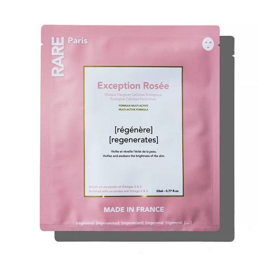 Відновлювальна маска для обличчя з церамідами, Омега 3 та 6 Exception Rosée Regenerating Face Mask, RARE Paris