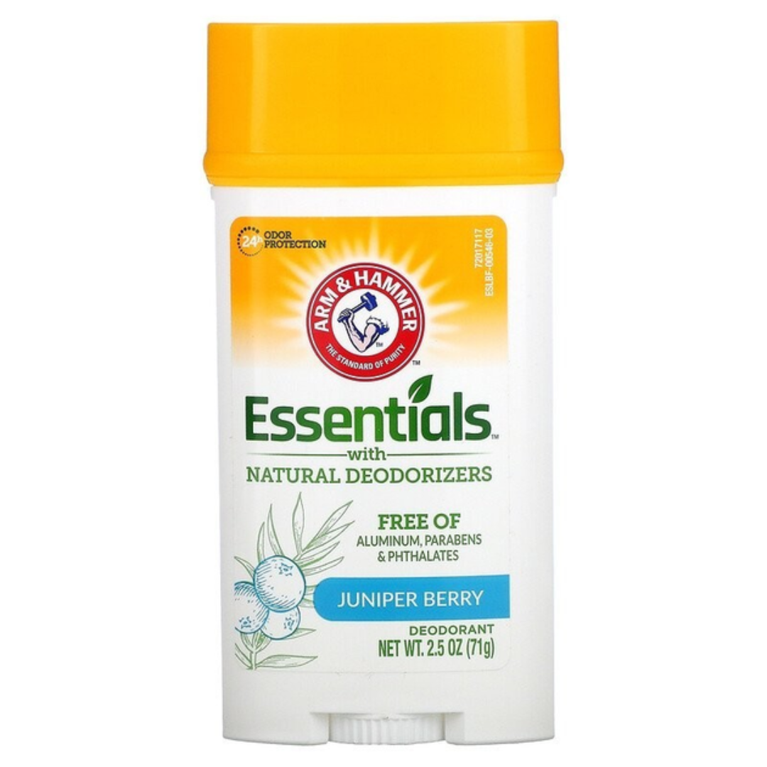 Прозорий дезодорант без металів Essentials Deodorant Natural Deodorizers Juniper Berry, Arm&Hammer