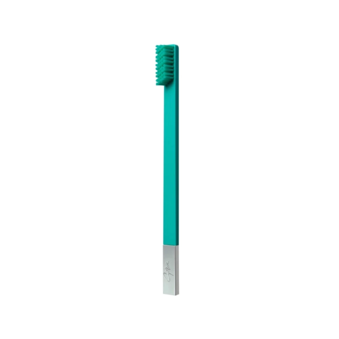 Зубна щітка SLIM Turquoise Blue/Silver Medium Toothbrush, APRIORI