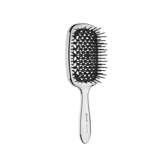Гребінець для волосся срібло з чорним Superbrush Limited Silver, Janeke