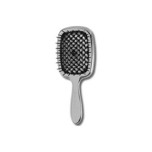 Гребінець для волосся срібло з чорним Superbrush Small, Janeke