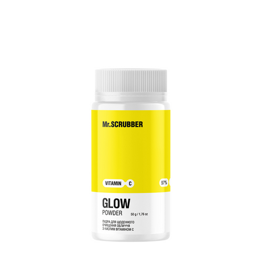 Пудра для щоденного очищення обличчя Glow Vitamin C з кислим вітаміном С, Mr.SCRUBBER