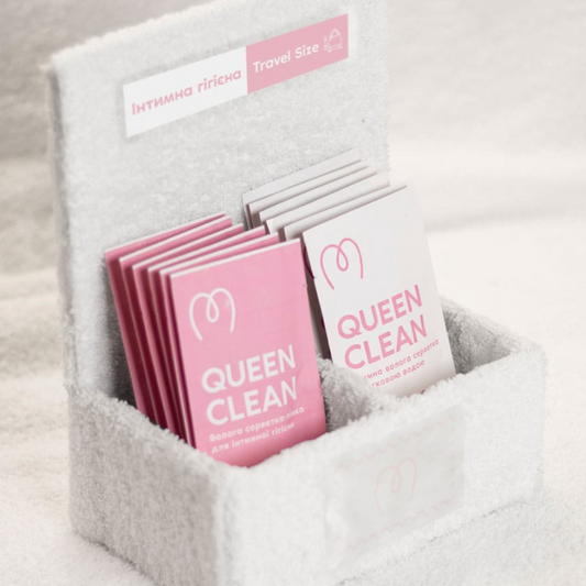 Серветки для інтимної гігієни Queen Clean у форматі travel size 2 шт, Mary Babe