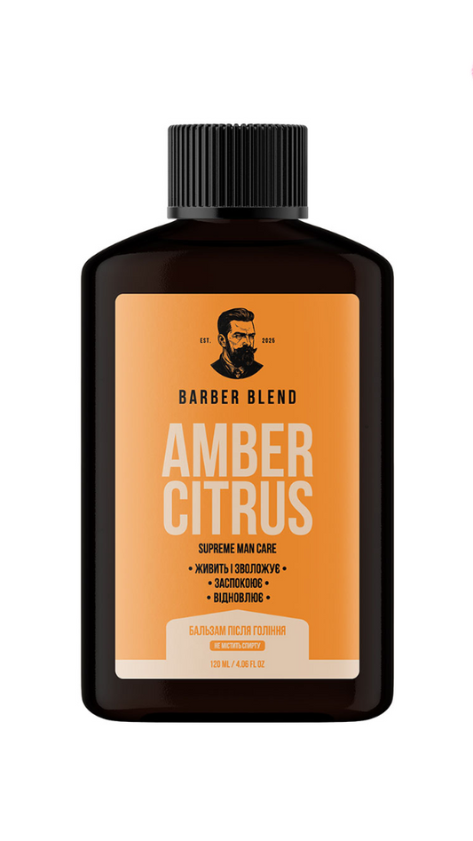Зволожувальний бальзам після гоління Amber Citrus, BARBER BLEND