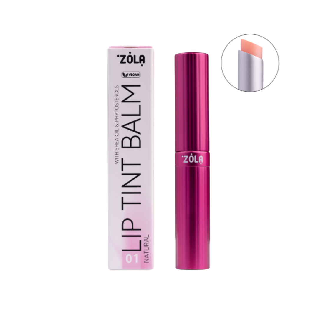 Відтінковий бальзам для губ Lip Tint Balm 01 Natural, ZOLA