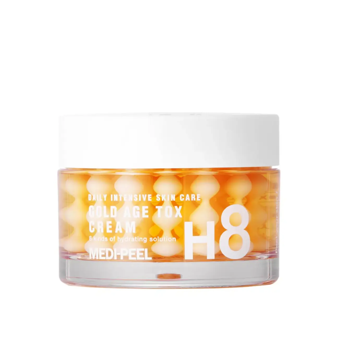 Нічний капсульний крем для обличчя з екстрактом золотого шовкопряда Gold Age Tox H8 Cream, MEDIPEEL