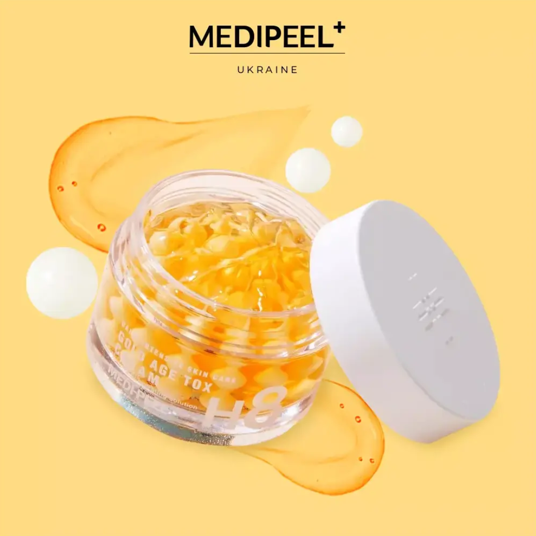 Нічний капсульний крем для обличчя з екстрактом золотого шовкопряда Gold Age Tox H8 Cream, MEDIPEEL