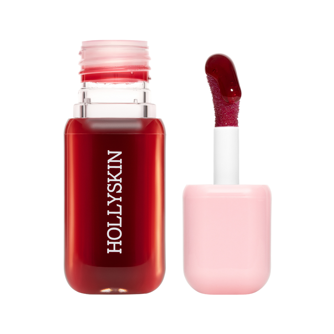 Holylskin lip gloss with applicator on a white background