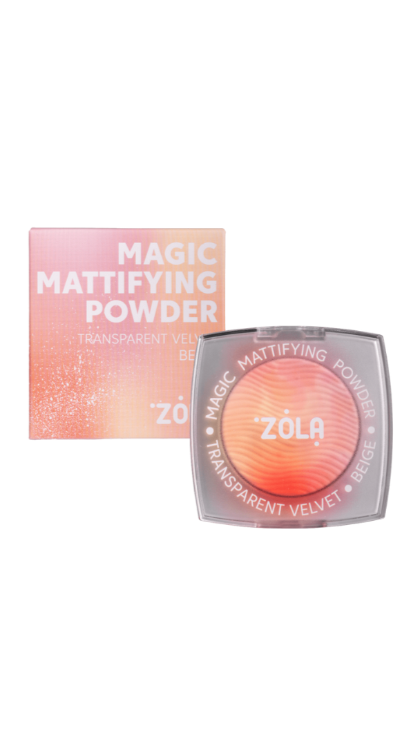 Zöla Magic Mattifying Powder packaging on a white background