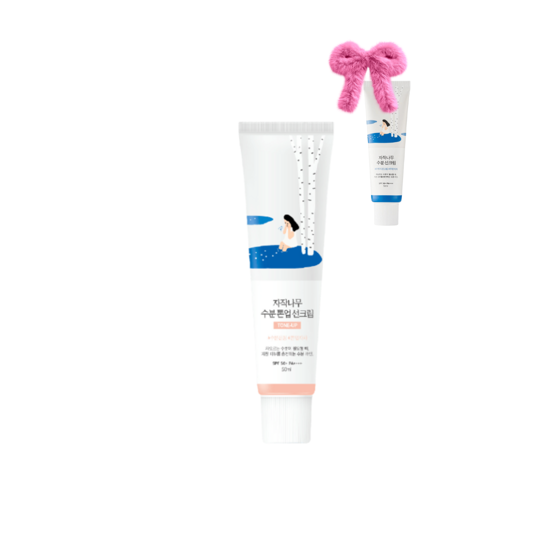 Тонуючий сонцезахисний крем з березовим соком Birch Moisture Tone-Up Sunscreen,  Round Lab