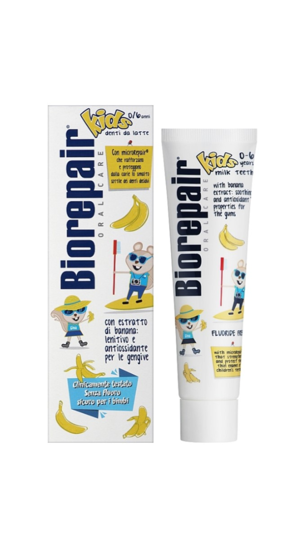 Biorepair Kids tube and packaging on a white background