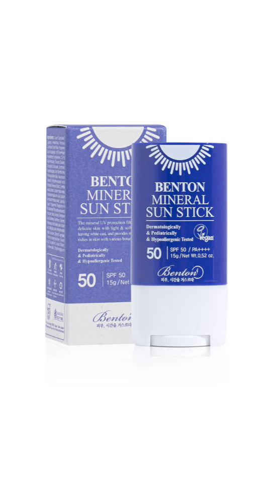 Benton Mineral Sun Stick packaging on a white background