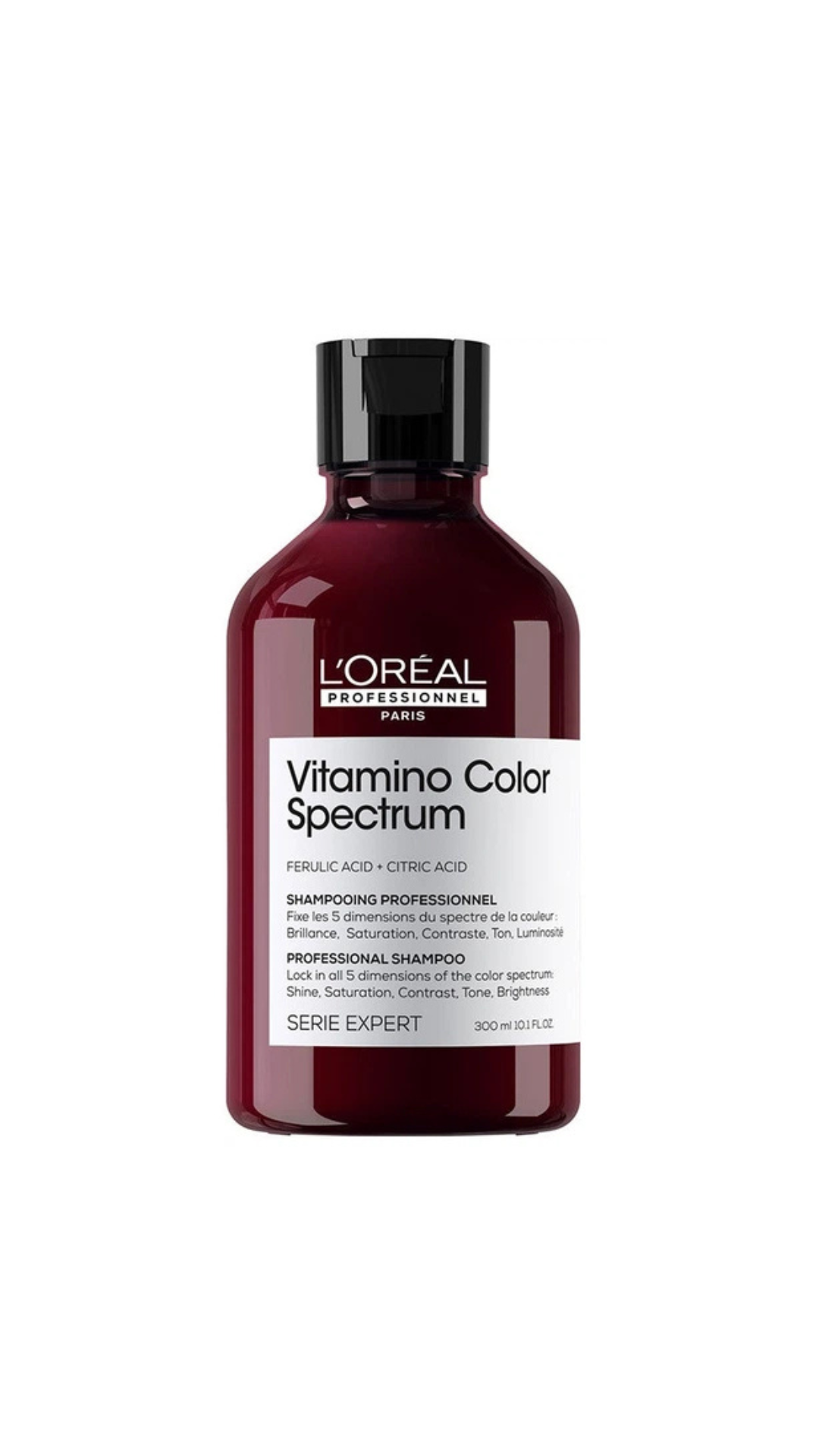 Професійний шампунь Serie Expert Vitamino Color Spectrum Professional Shampoo для нейтралізації жовтих напівтонів світлого фарбованого волосся, збереження 5 вимірів колірного спектру та сяючого блиску 300ml, L'Oreal Professionnel