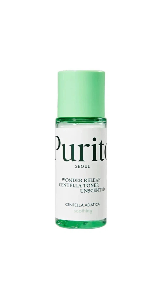 Мініатюра тонера з центеллою без олій Seoul Wonder Releaf Centella Unscented Toner 30ml, Purito