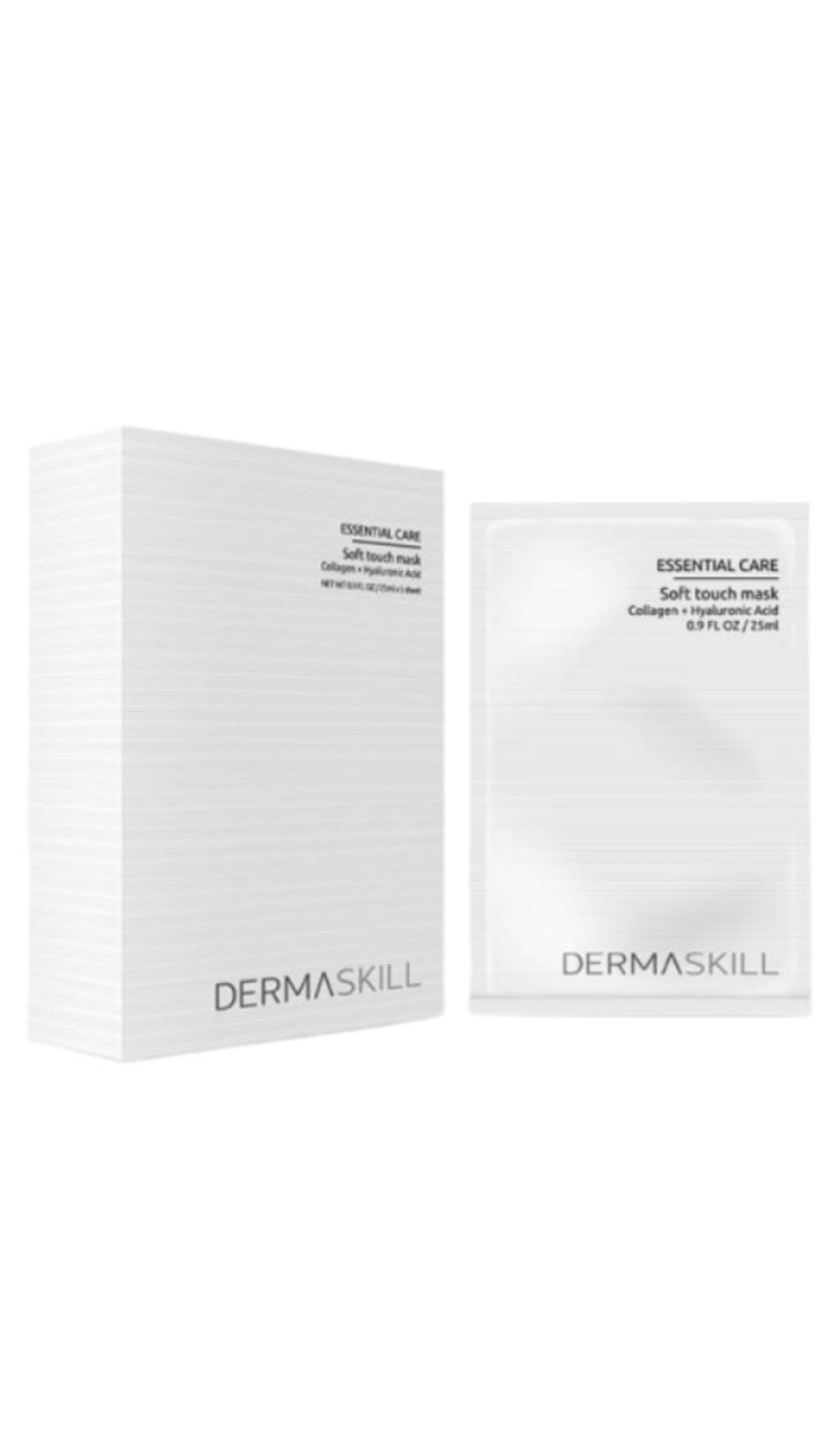 Набір тканинних масок з колагеном і гіалуроновою кислотою SOFT TOUCH MASK 1 шт, Dermaskill