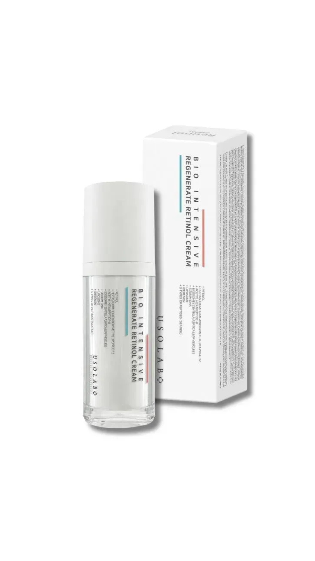 Крем для обличчя з ретінолом та пептидами 30 ml Bio Intensive Regenerate Retinol Cream, USOLAB 