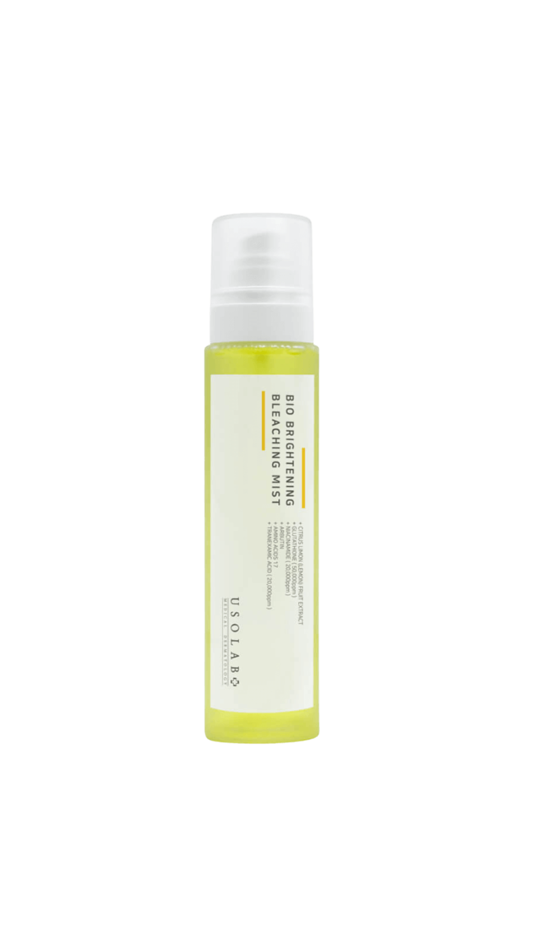 Освітлювальний тонер спрей з транексамовою кислотою та пептидами 150 ml Bio Brightening Bleaching Mist, USOLAB 