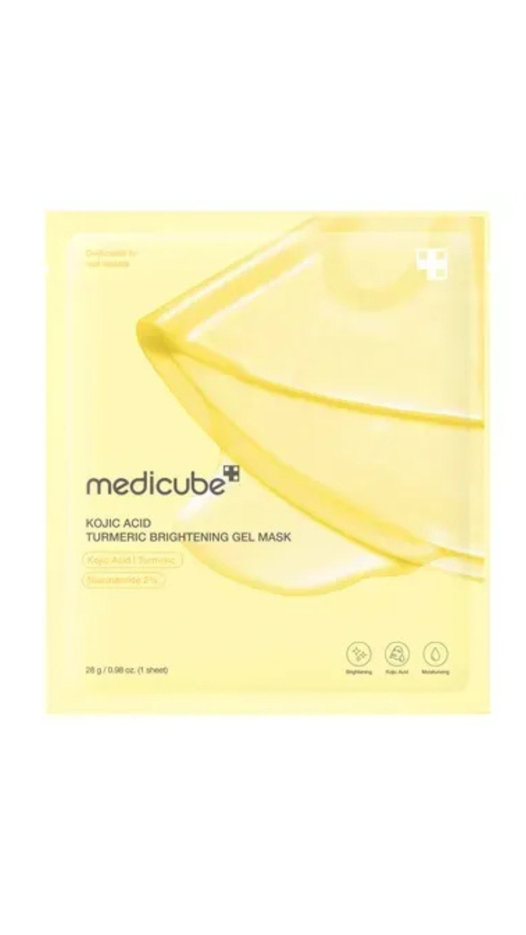 Освітлювальна гідрогелева маска з койєвою кислотою та куркумою Kojic Acid Turmeric Brightening Gel Mask 28gr, Medicube