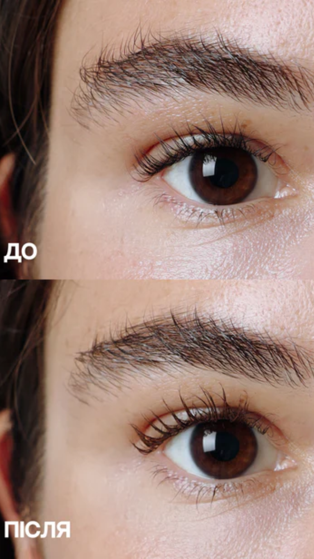 Термотуш-сироватка BROWN TERMO MASCARA with peptides, Unico