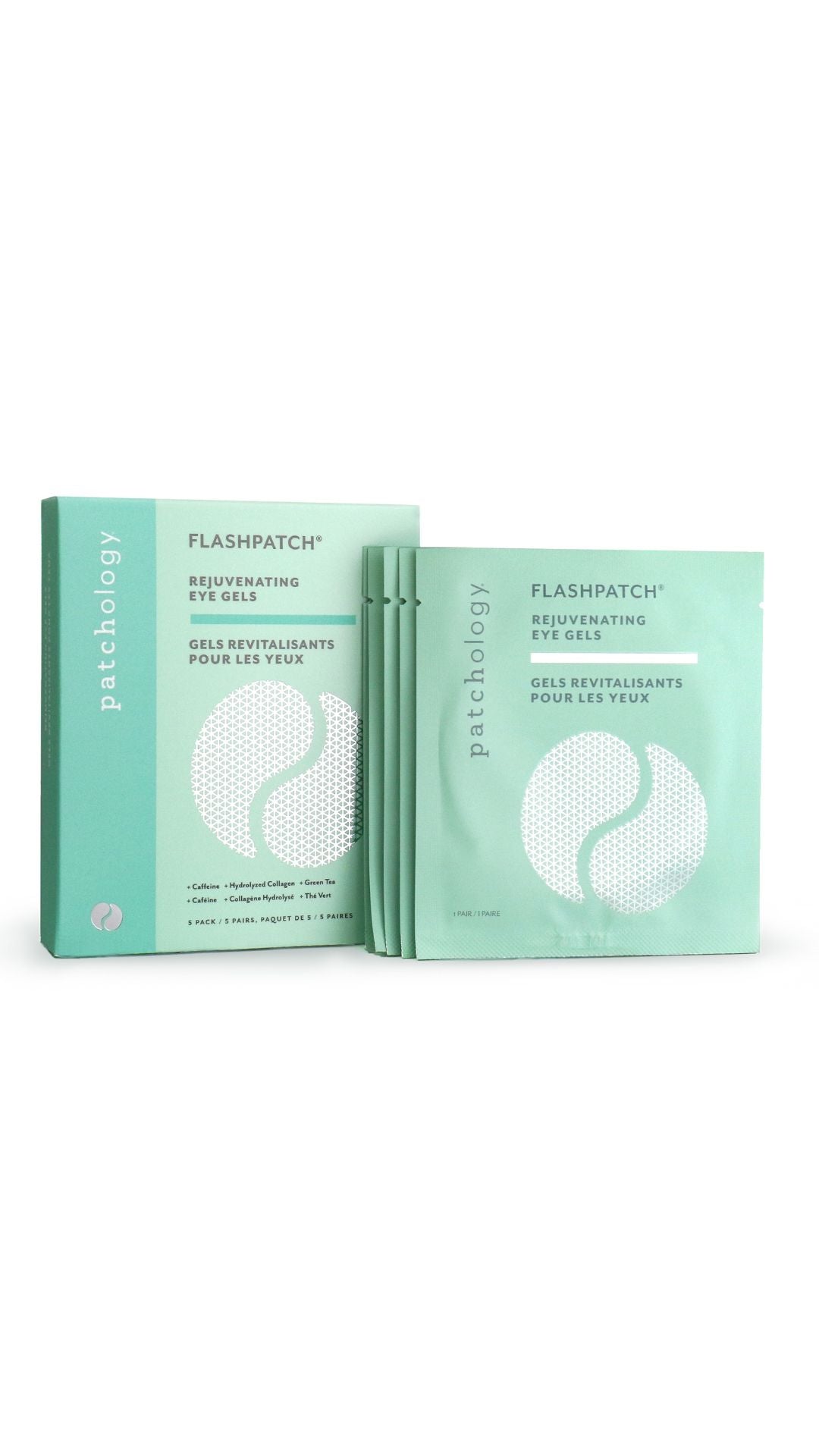 Антивікові патчі миттєвої дії, FlashPatch Eye Gels, 5 пар, Patchology