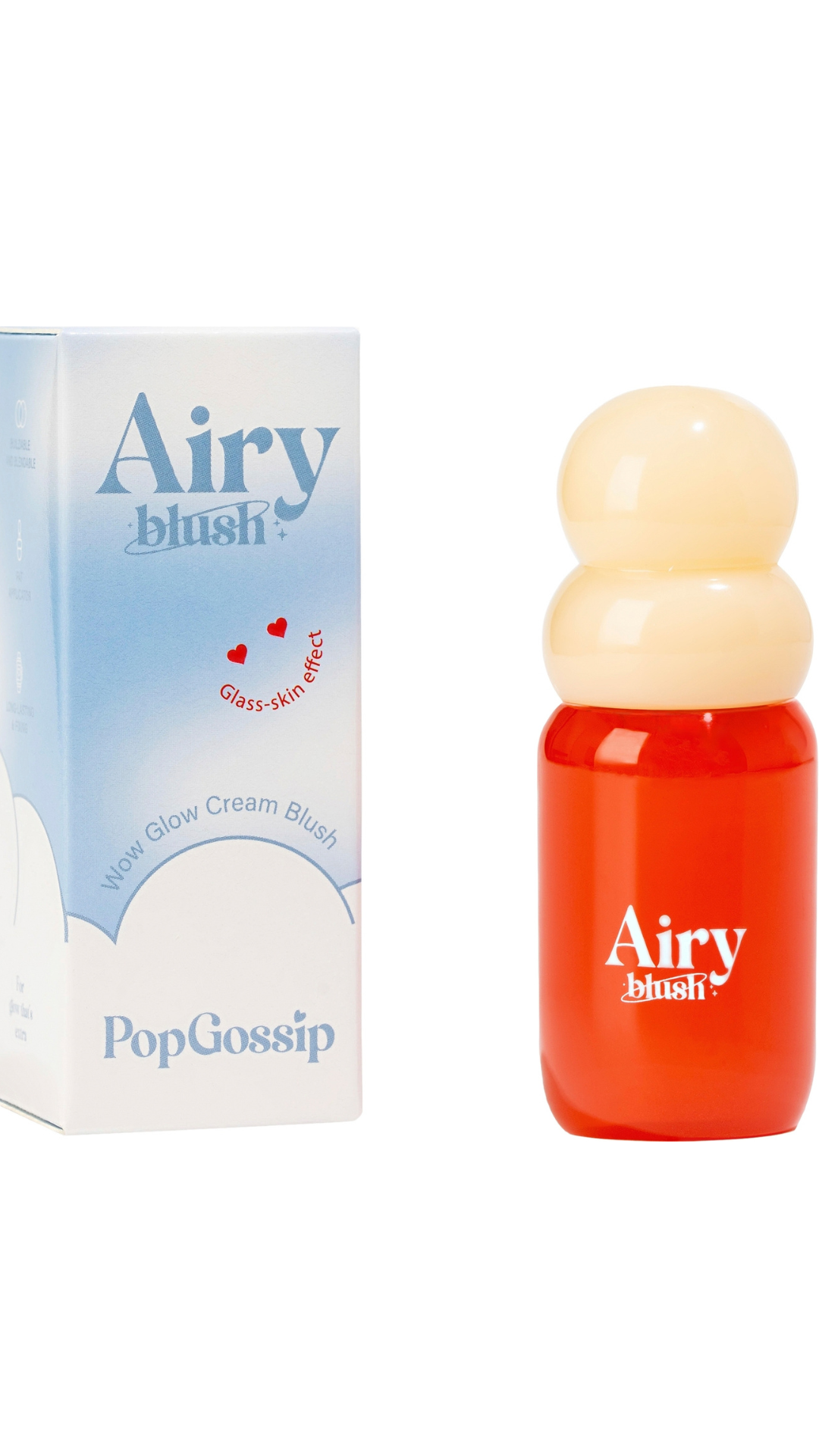 Кремові рум'яна з ефектом сяйва Airy Blush Wow Glow Cream 4,5 ml, Pop Gossip