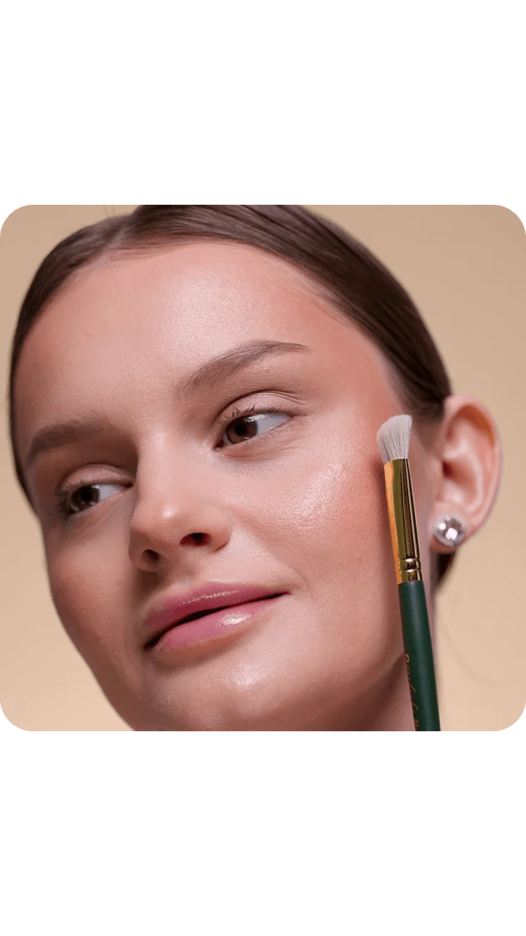 Пензлик косметичний 28 — для консилера та тіней, DAVYDENKO BEAUTY