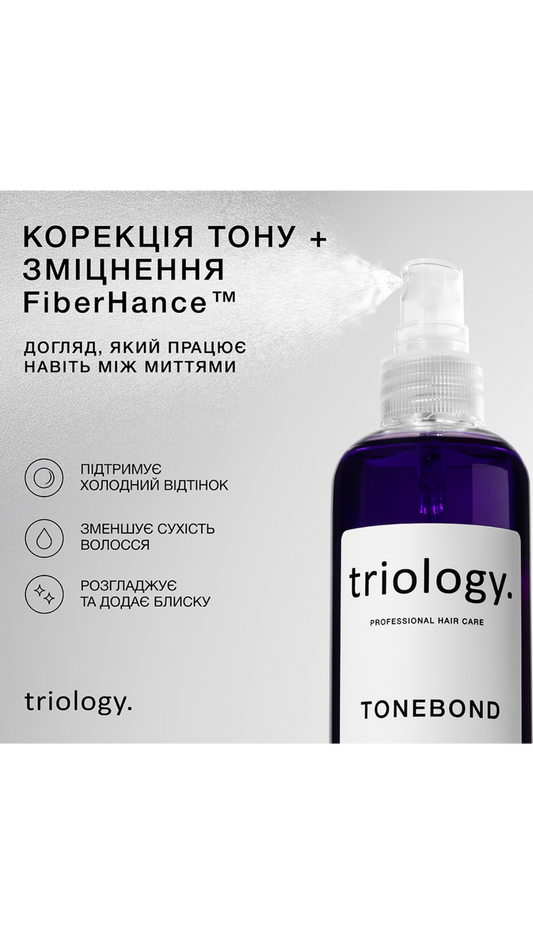 Незмивний спрей для захисту тону та відновлення волосся TONEBOND 150 ml, Triology.