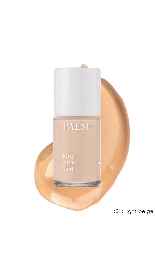 Тональний крем Флюїд вирівнюючий для сухої шкіри Long Cover Fluid 30ml (01) light beige, Paese