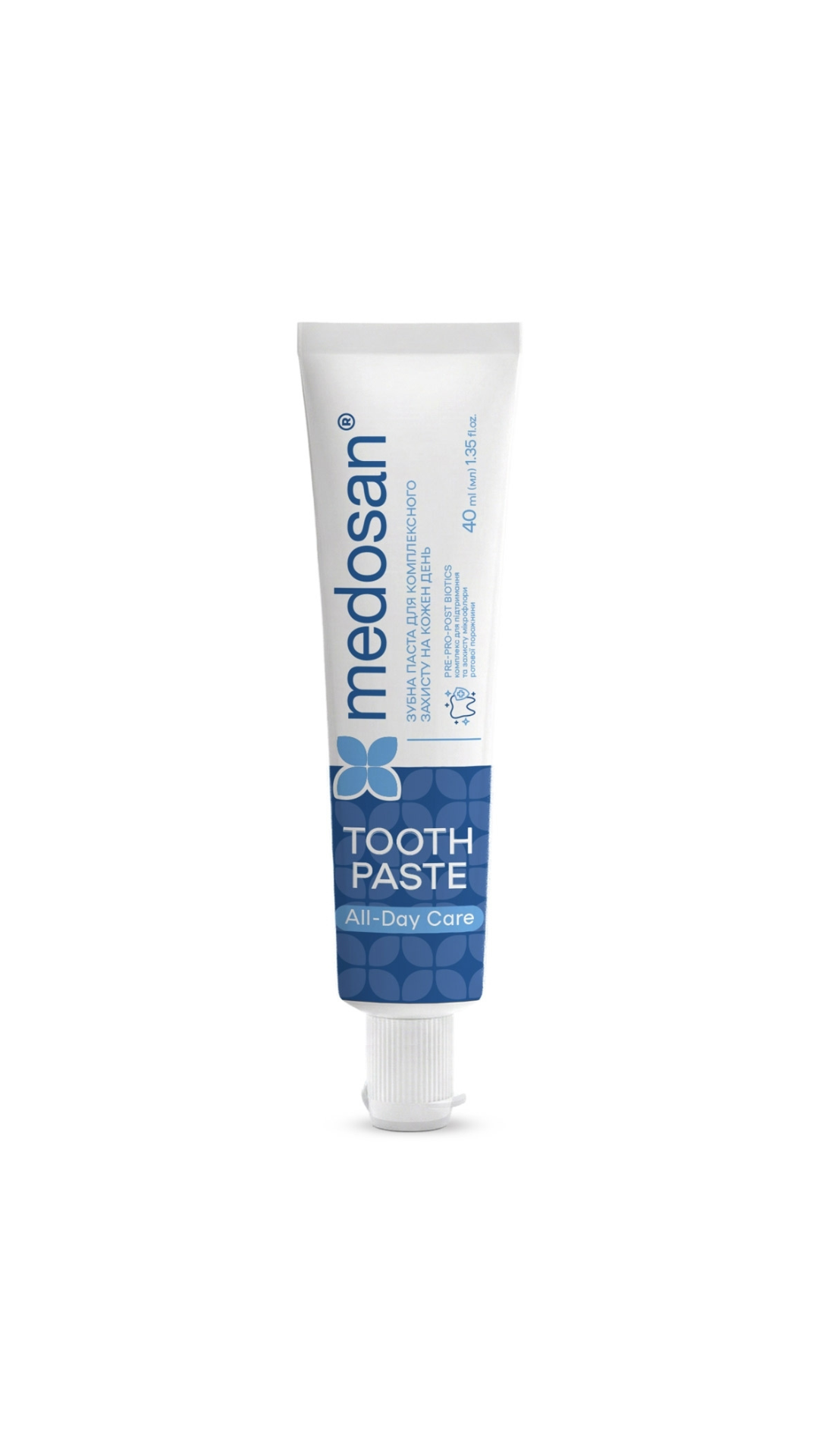 Зубна паста для комплексного захисту на кожен день All-Day Care Toothpaste 40ml, Medosan