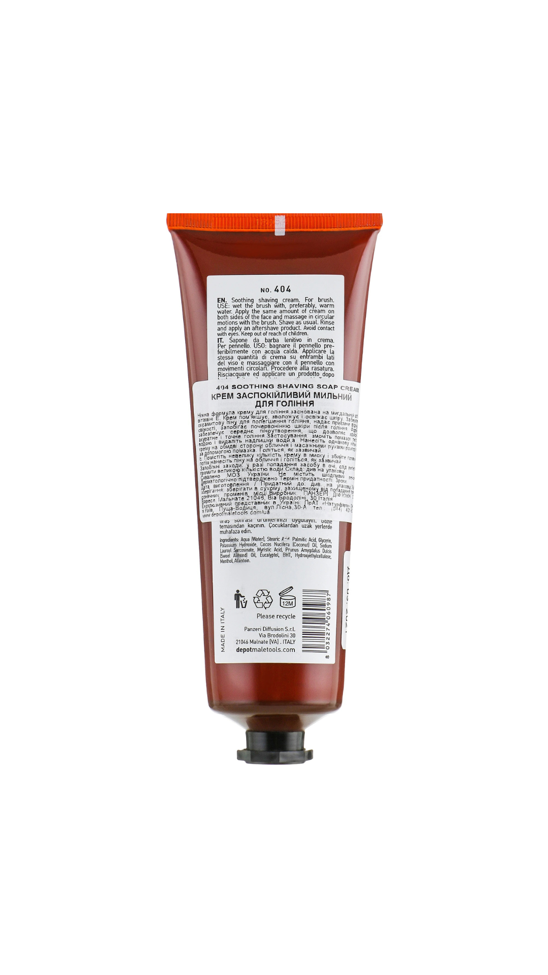 Крем заспокійливий для гоління Shave Specifics 404 Soothing Shaving Soap Cream 125ml, Depot