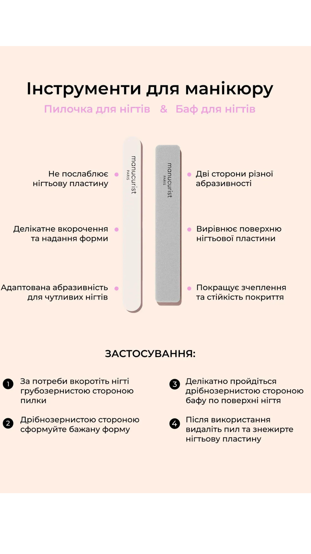 Баф для нігтів Buffer, Manucurist