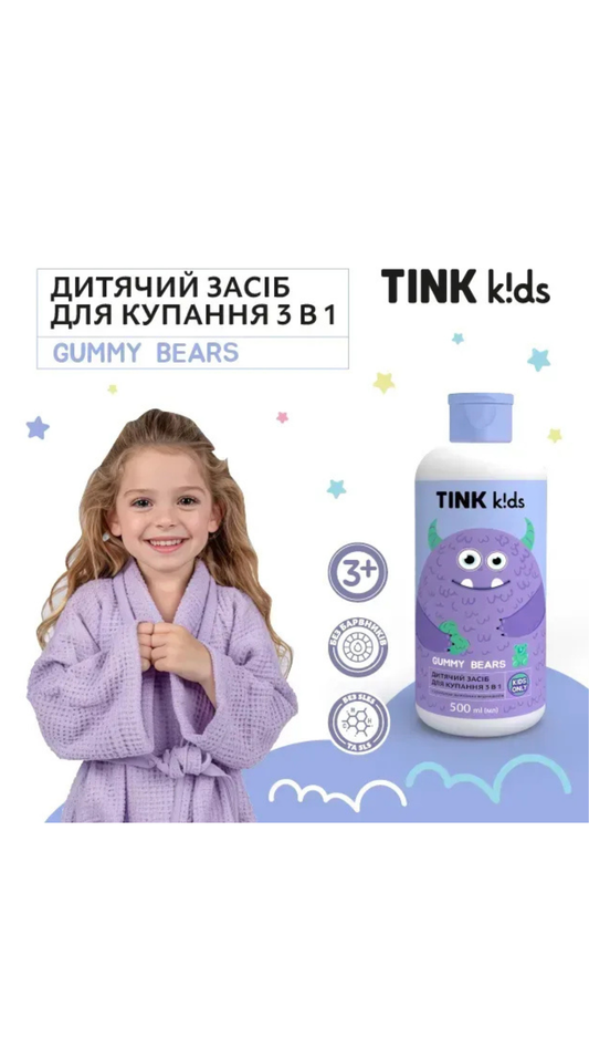 Дитячий засіб для купання 3 в 1 Gummy Bears 500ml, Tink kids