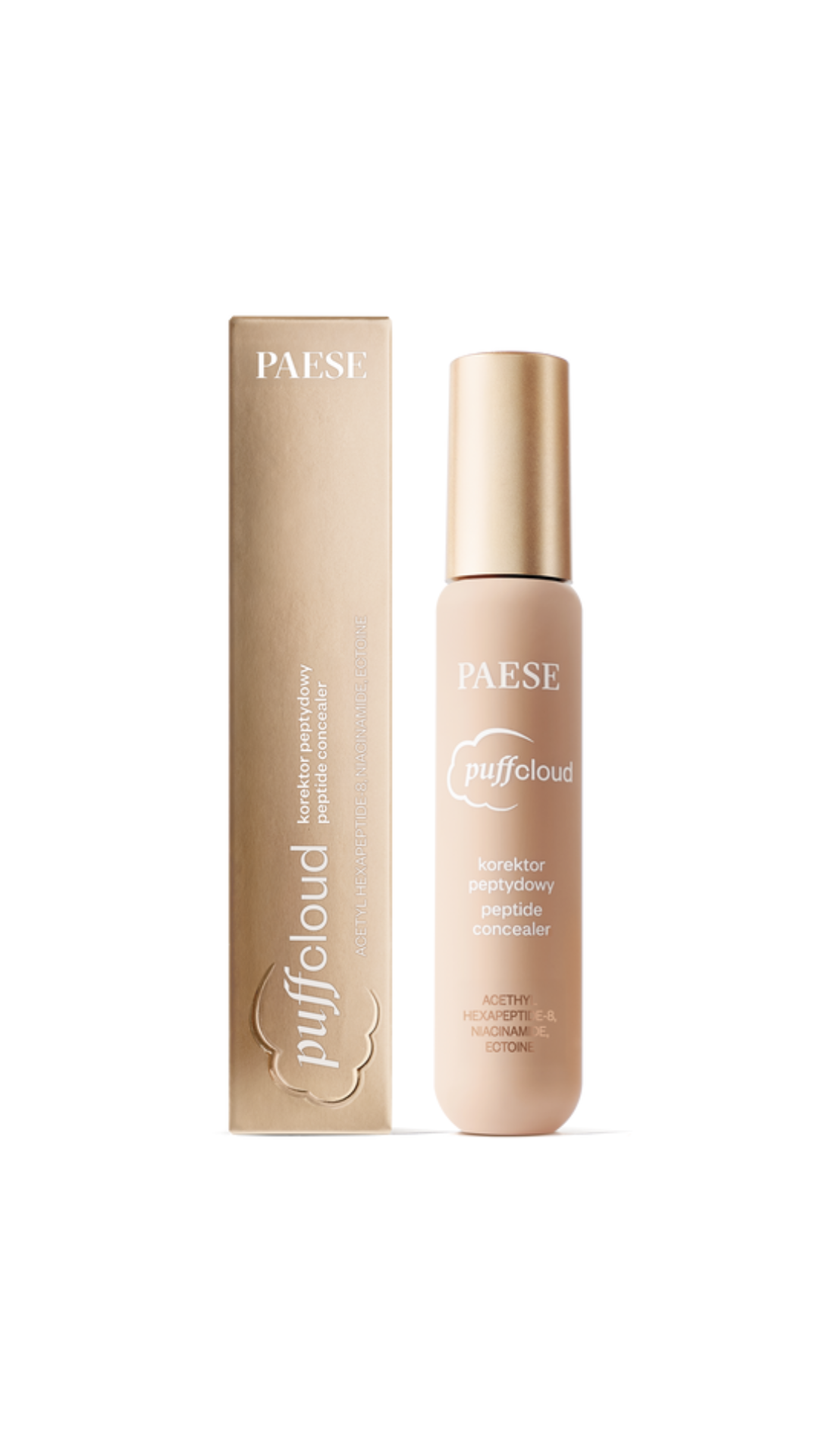 Пептидний консилер 03W SAND BEIGE PUFF CLOUD Peptide Concealer 7ml, Paese