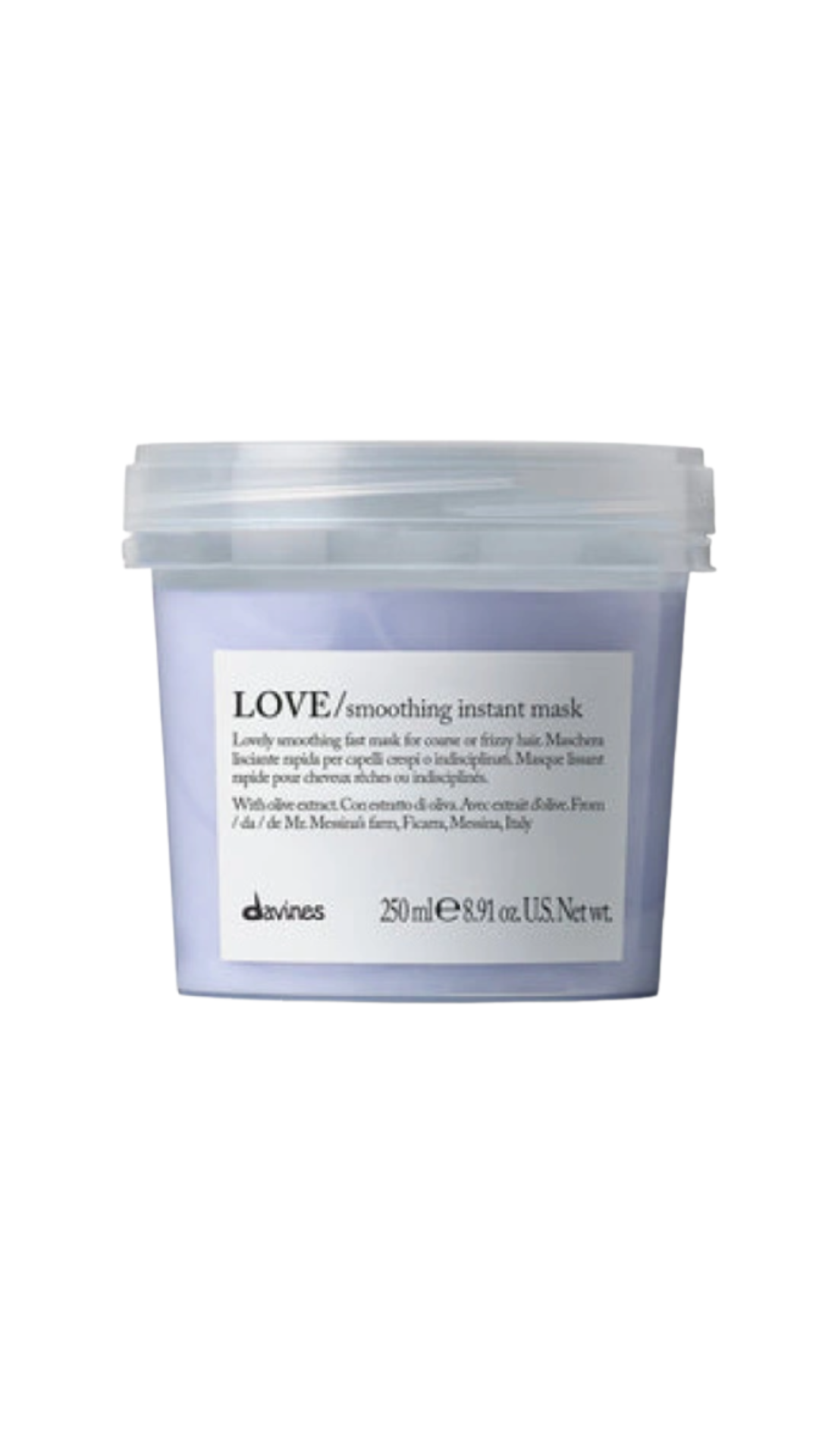LOVE smoothing Instant Mask, Маска для миттєвого розгладження та надання м'якості волоссю Essential Haircare Davines, 250 мл