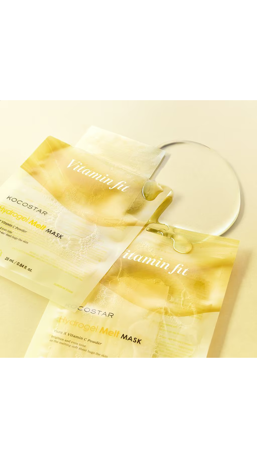 Біорозчинна гідрогелева маска для обличчя Vitamin Fit Hydrogel Melt Mask з вітамінами 25ml, Kocostar