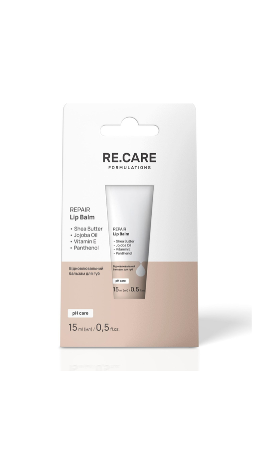Відновлювальний бальзам для губ Repair Lip Balm 15ml, Recare