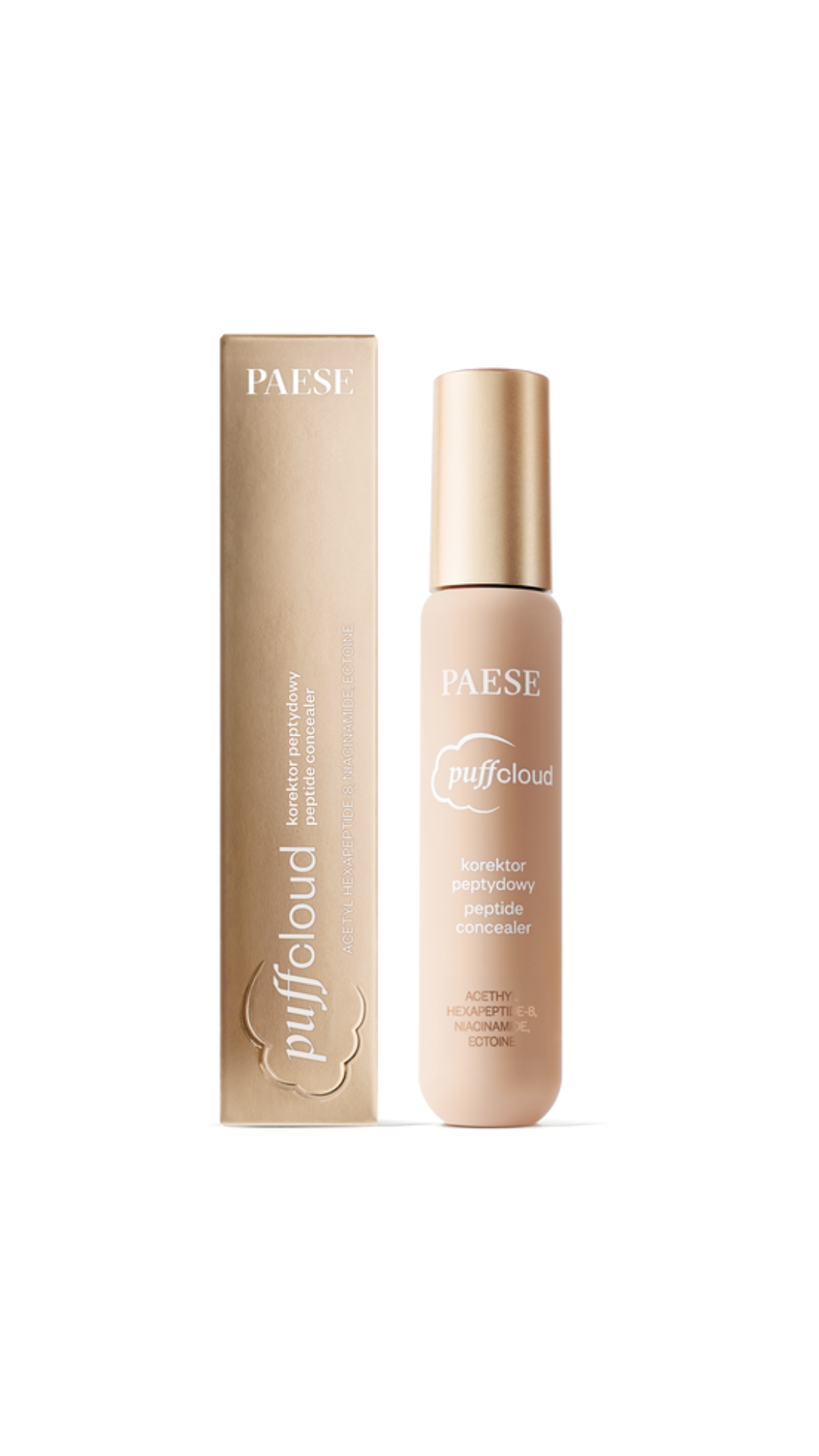 Пептидний консилер 01N Light Beige PUFF CLOUD Peptide Concealer 7ml, Paese