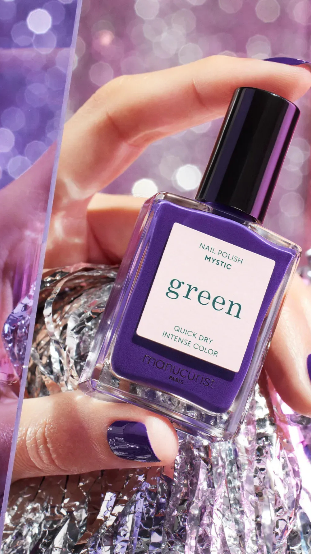 Лак для нігтів з сіро-фіолетовим відтінком Mystic 15ml, Manucurist