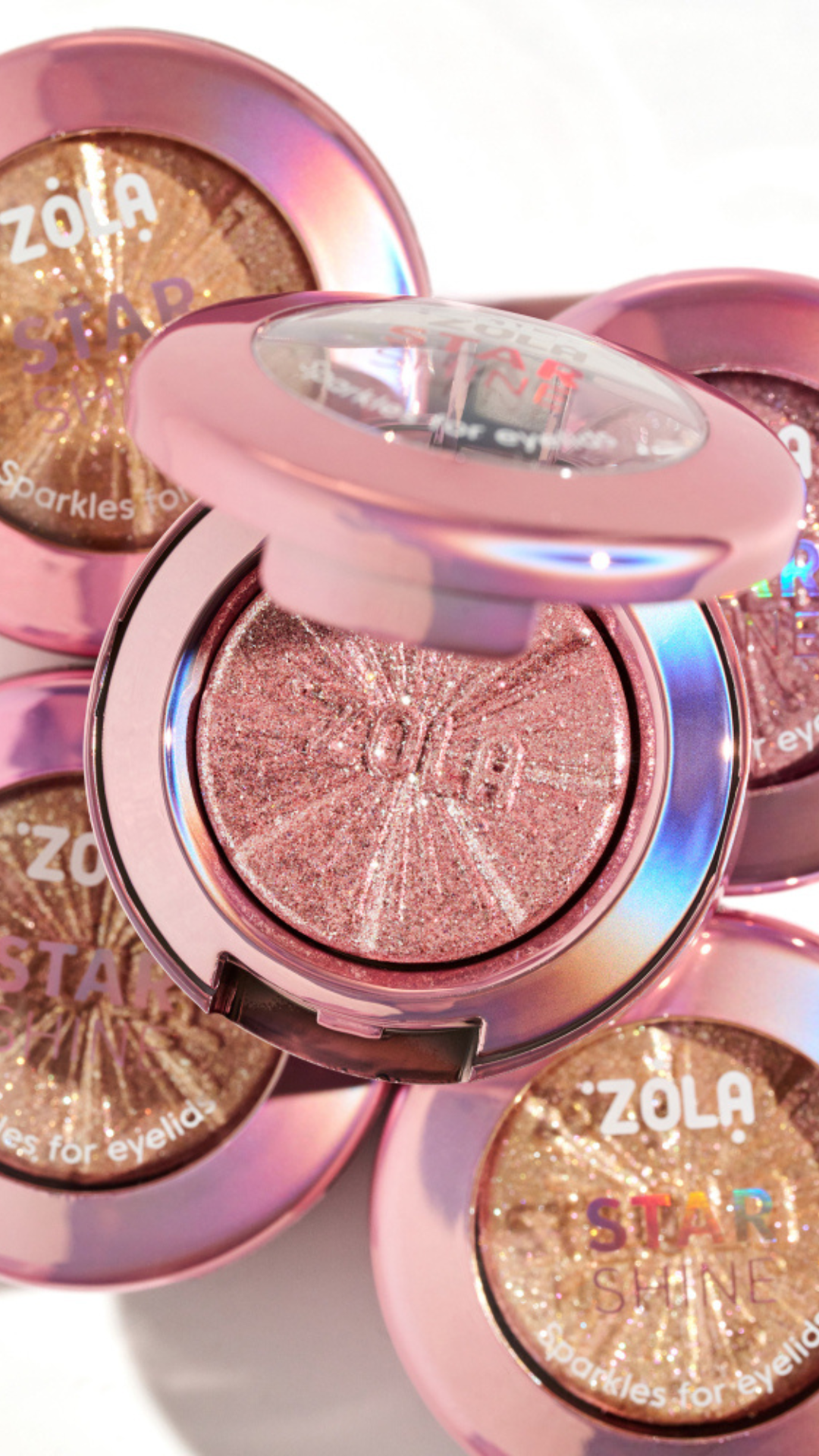 Блискітки для повік STAR SHINE SPARKLE Rose Gold, ZOLA