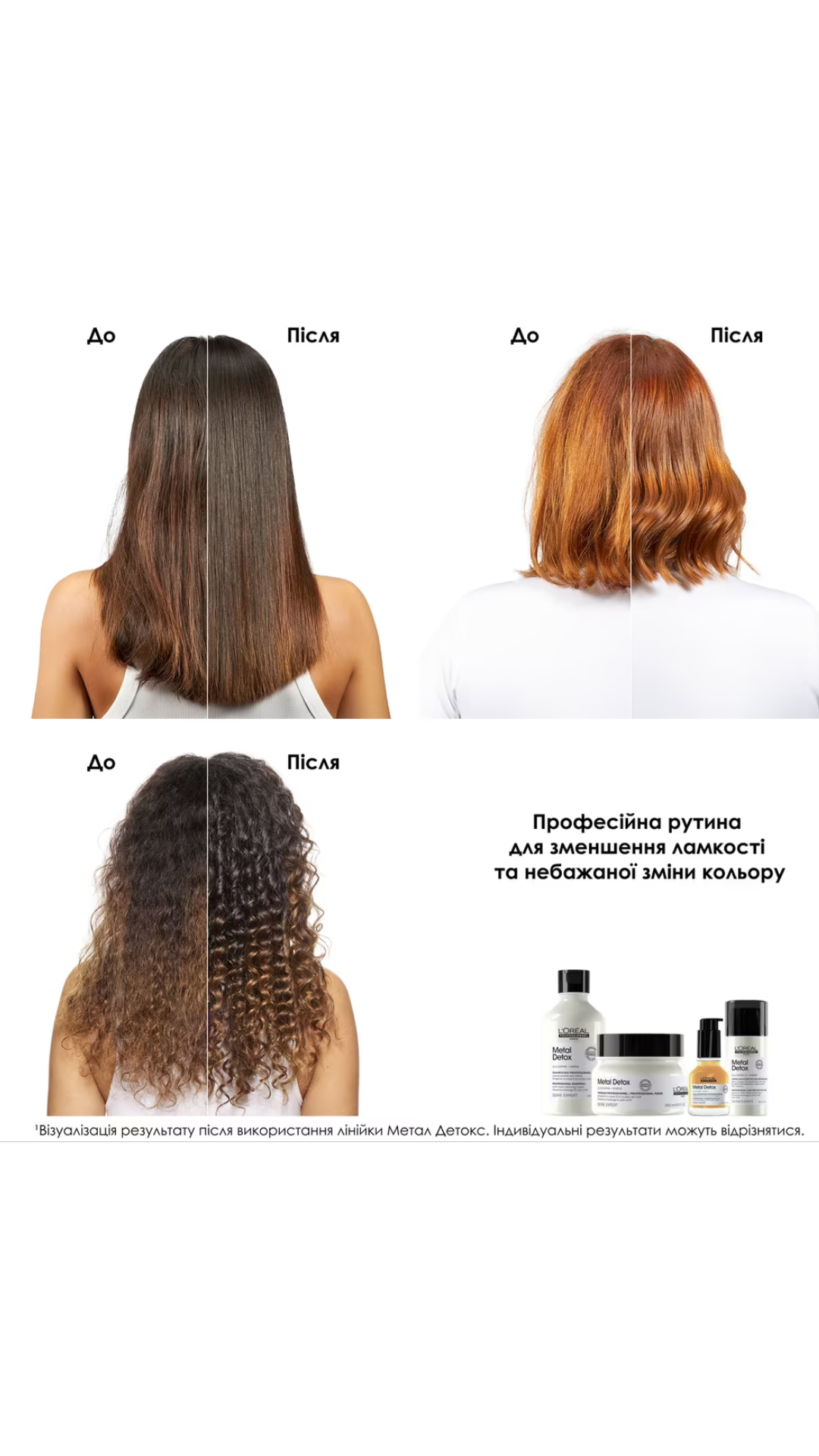 Шампунь для волосся Serie Expert Metal Detox Shampoo для зменшення ламкості всіх типів волосся та небажаної зміни кольору 500ml (рефіл), L’Oreal Professionnel