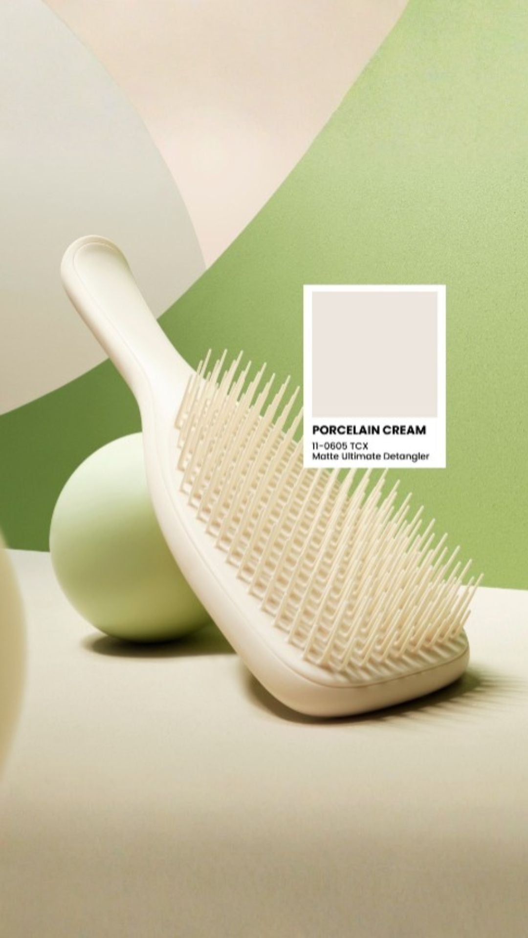 Porcelain Cream Щітка для волосся The Ultimate Detangler Chrome, TANGLE TEEZER