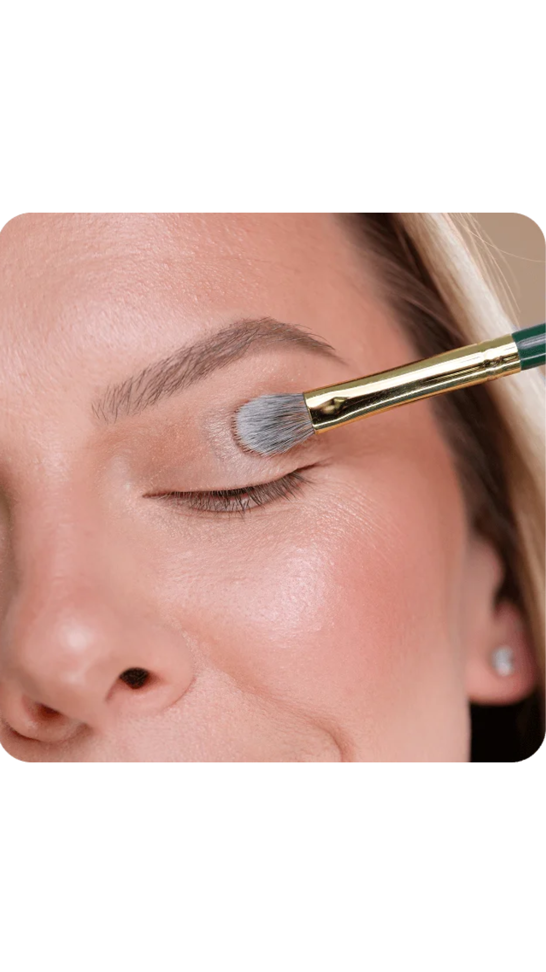 Пензлик косметичний 10 — для кремових тіней та консилера, DAVYDENKO BEAUTY