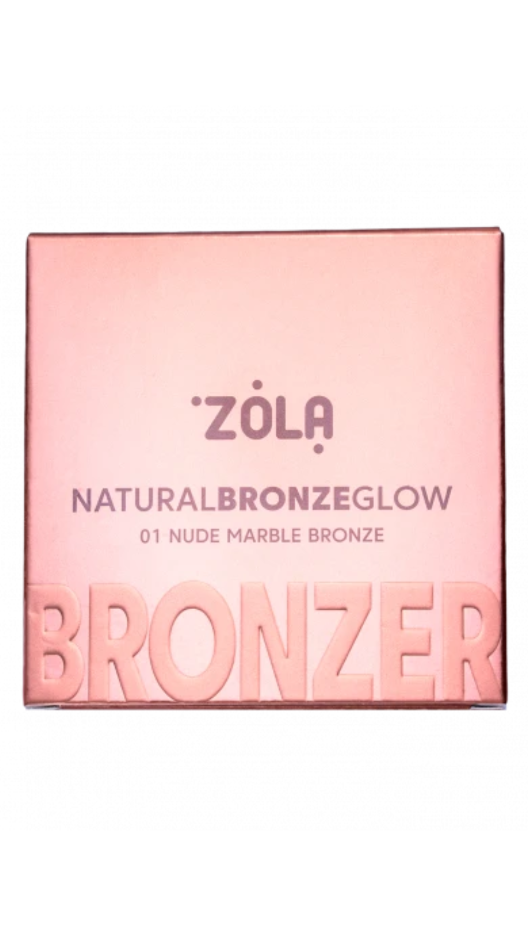 Бронзер Natural Bronze Glow 01 Ніжна мармурова бронза Nude Marble Bronze, ZOLA 