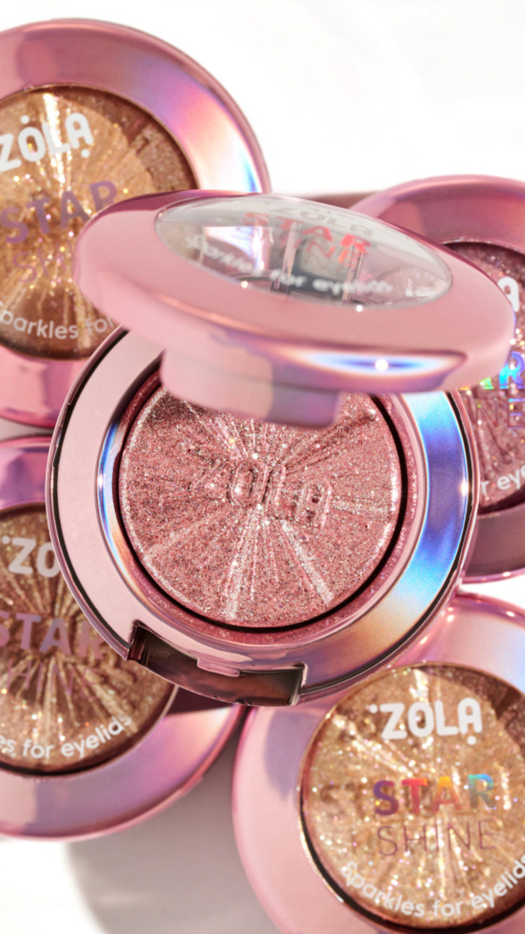 Блискітки для повік STAR SHINE SPARKLE Silver Pink, ZOLA