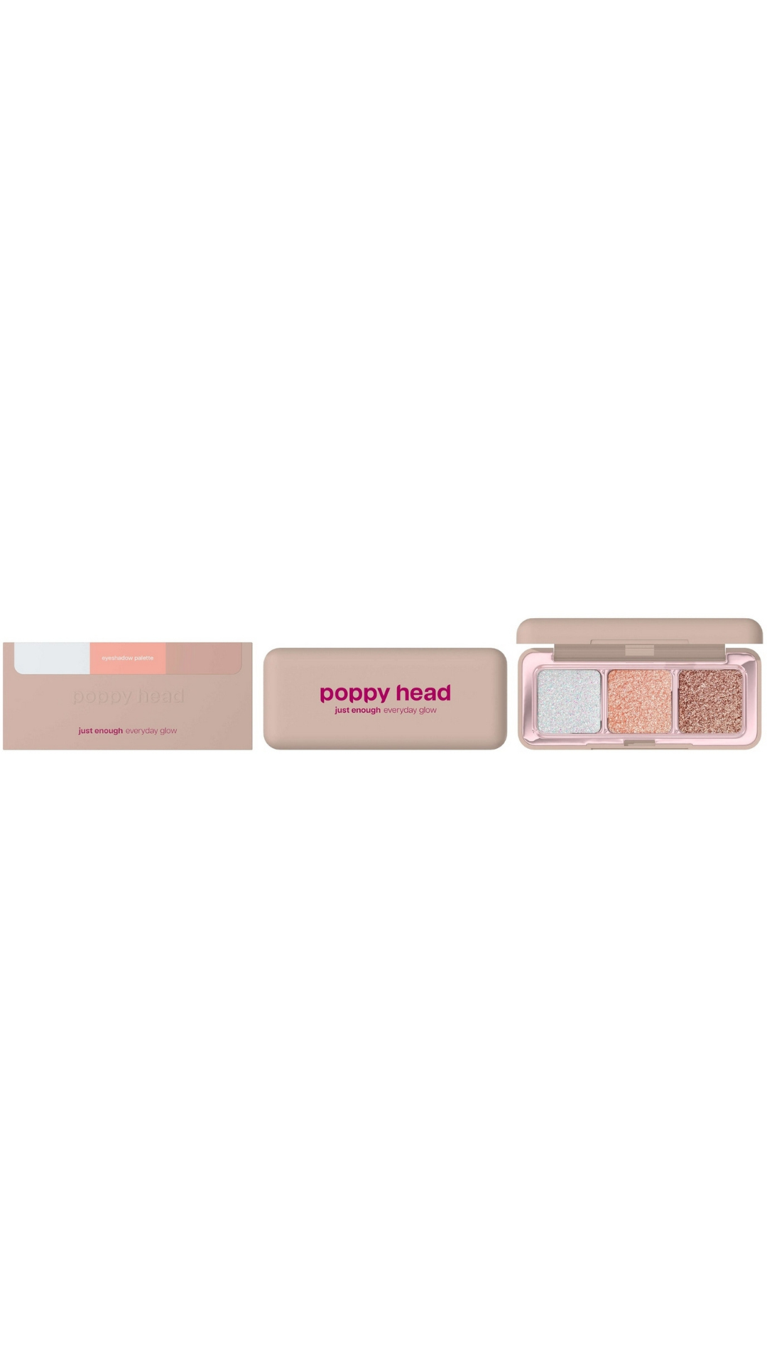 Палетка сяючих тіней для повік Just Enough Everyday Glow 4.8g, 01 shine agenda, POPPY HEAD