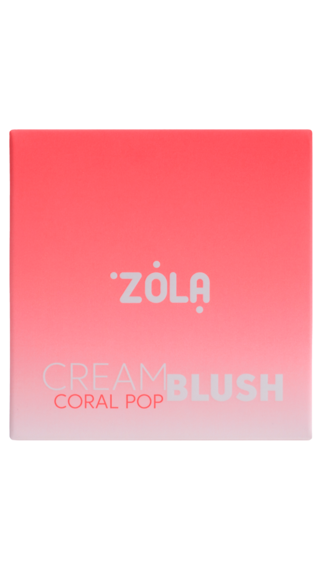 Кремові рум'яна CREAM BLUSH CORAL POP, ZOLA
