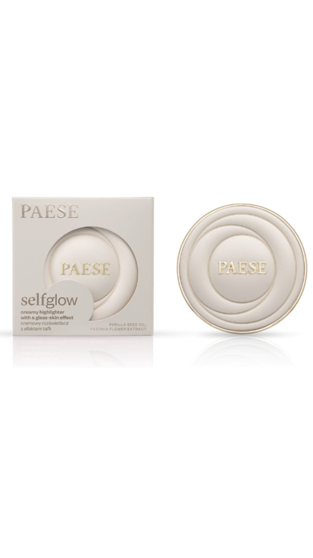 Кремовий хайлайтер з ефектом скляної шкіри Selfglow Cream Highlighter With A Glass-Skin Effect, Paese