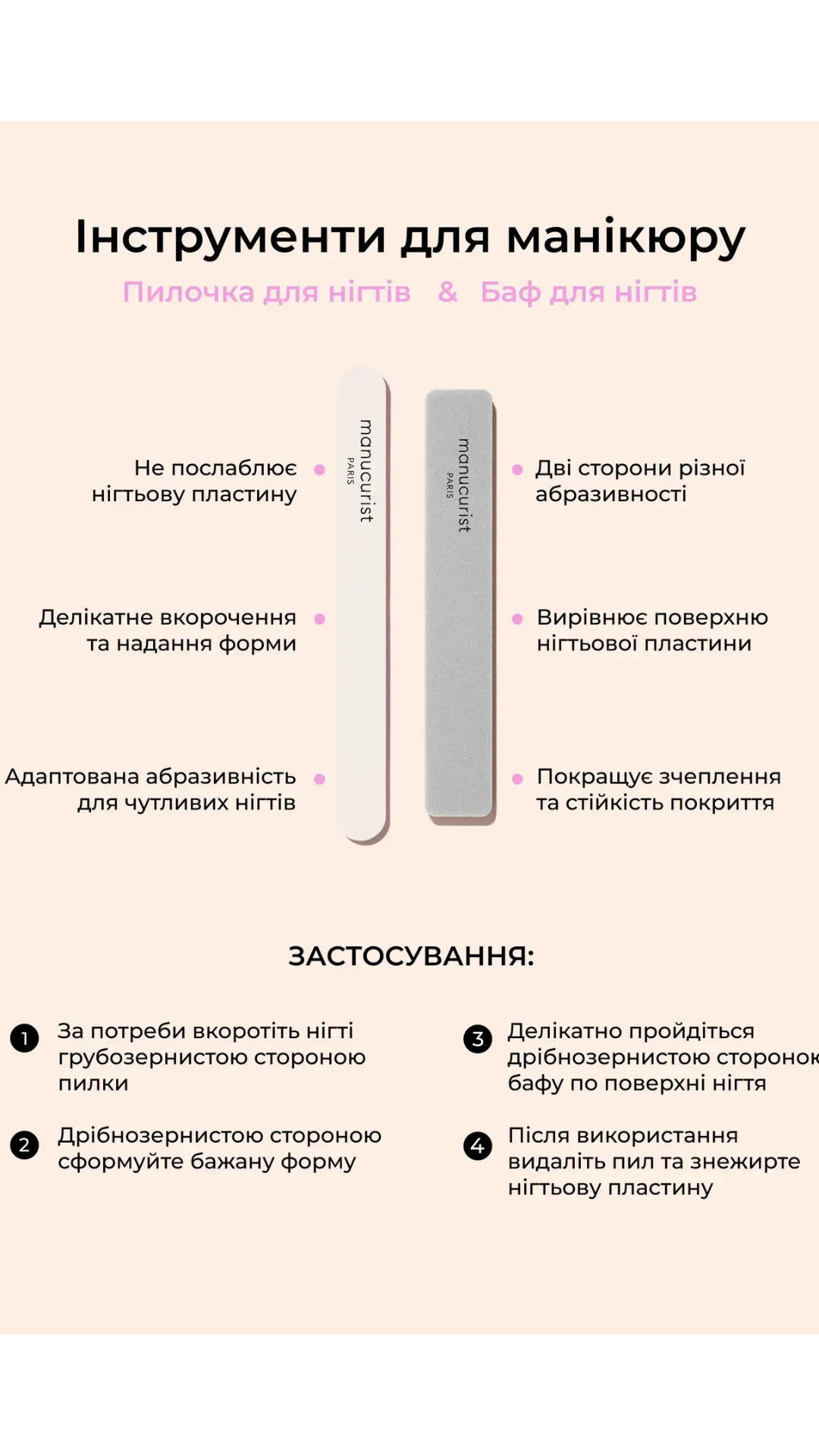 Пилочка для нігтів Nail File, Manucurist